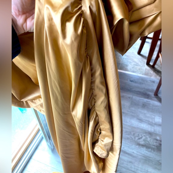 Beautiful New Simplee Plus Drape Gold Dress (3XL) - Picture 5 of 8